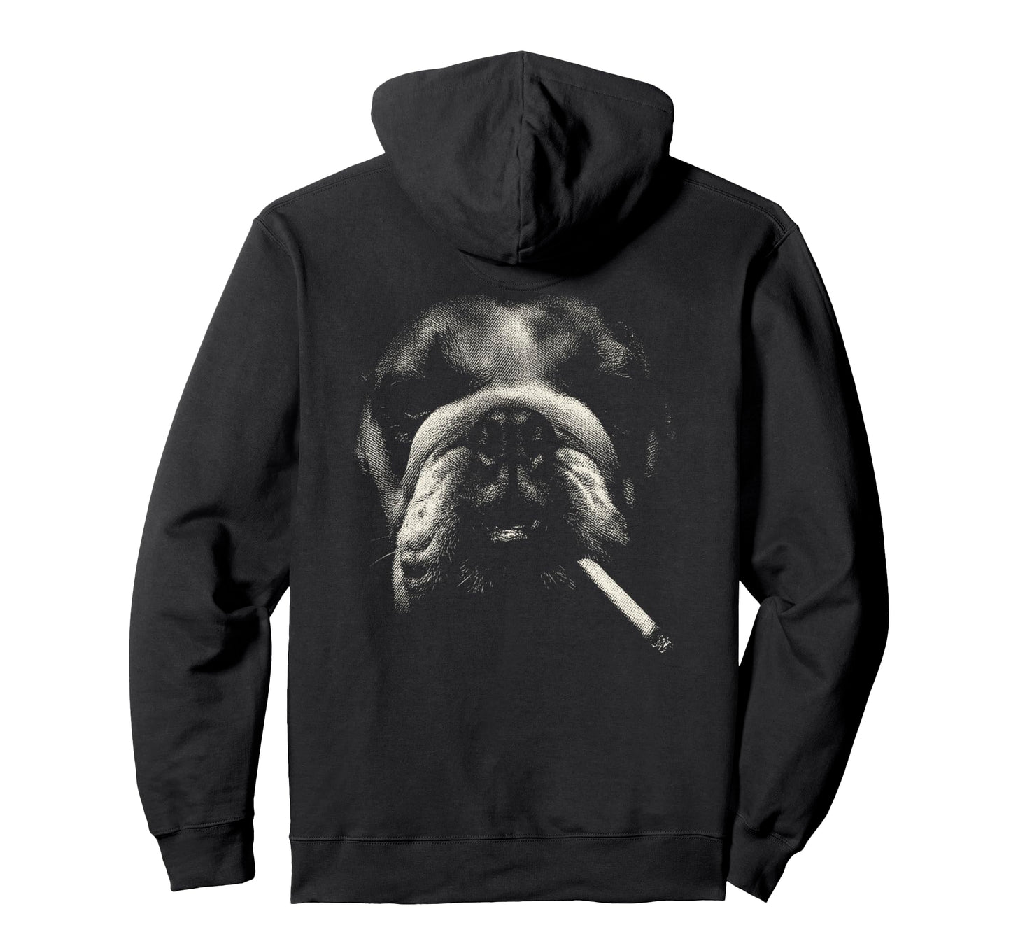 English Bulldog Smoking Cigarette Hoodie - Streetwear Style Men Women