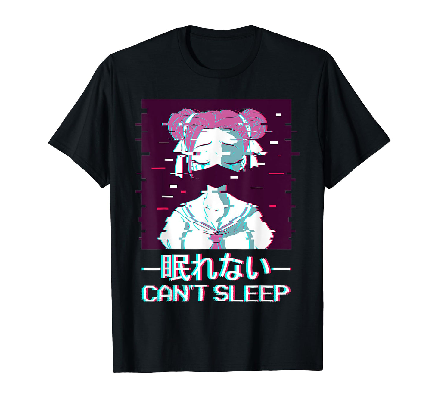 Cant Sleep Geisha Anime Japanese T-Shirt - Trendy Graphic for Adults