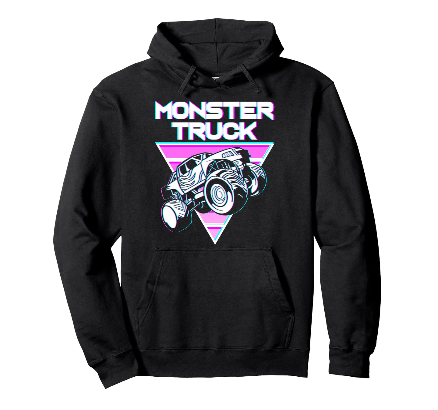 Vaporwave Aesthetic Monster Truck Offroad Hoodie - Aesthetic Graphic Unisex