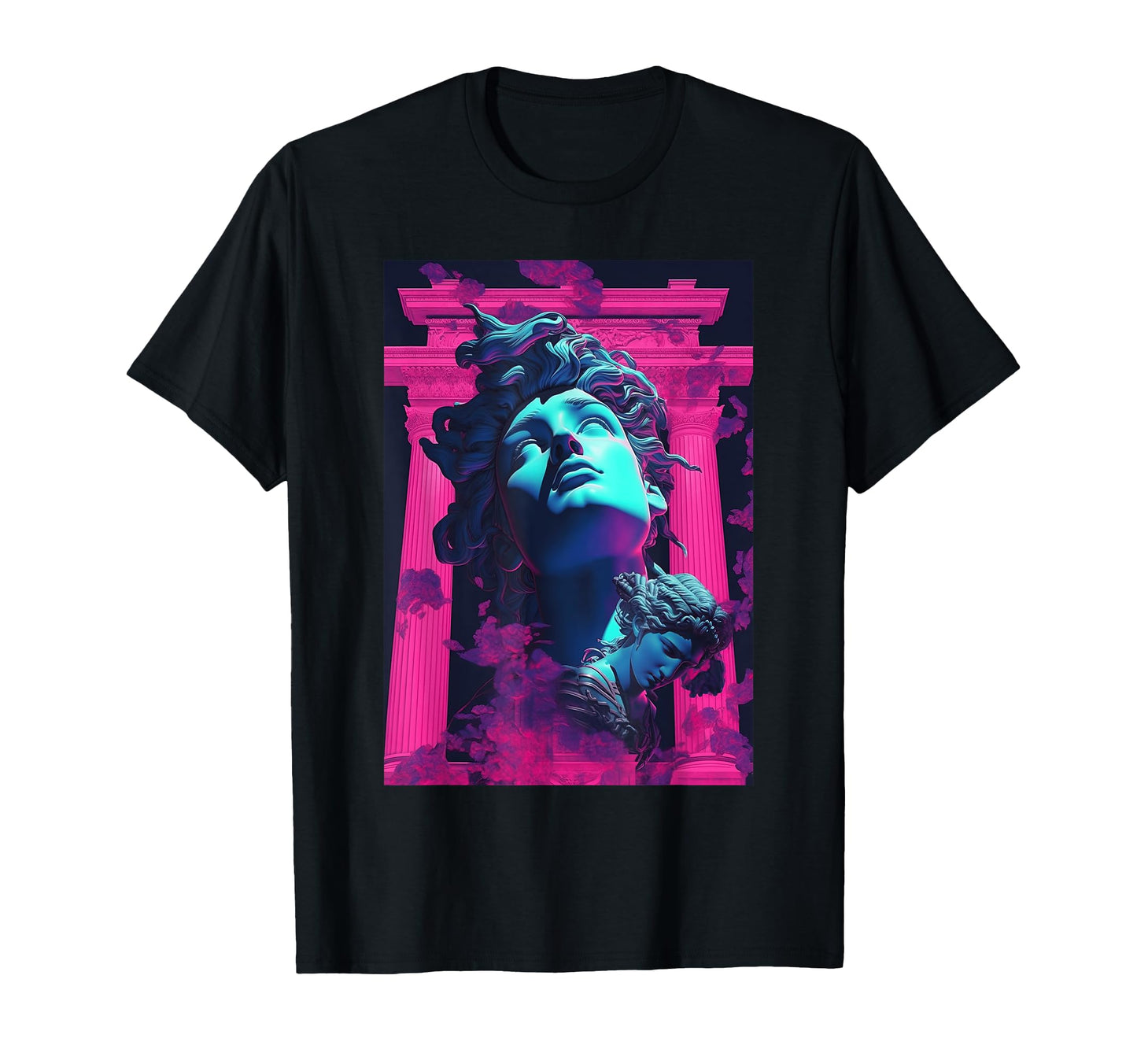 Perseus And Medusa Vaporwave T-Shirt - Casual Everyday Wear Men Women