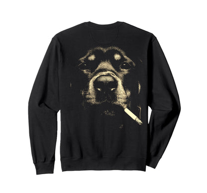 Rottweiler Smoking Cigarette Grunge Sweatshirt - Streetwear Style Unisex