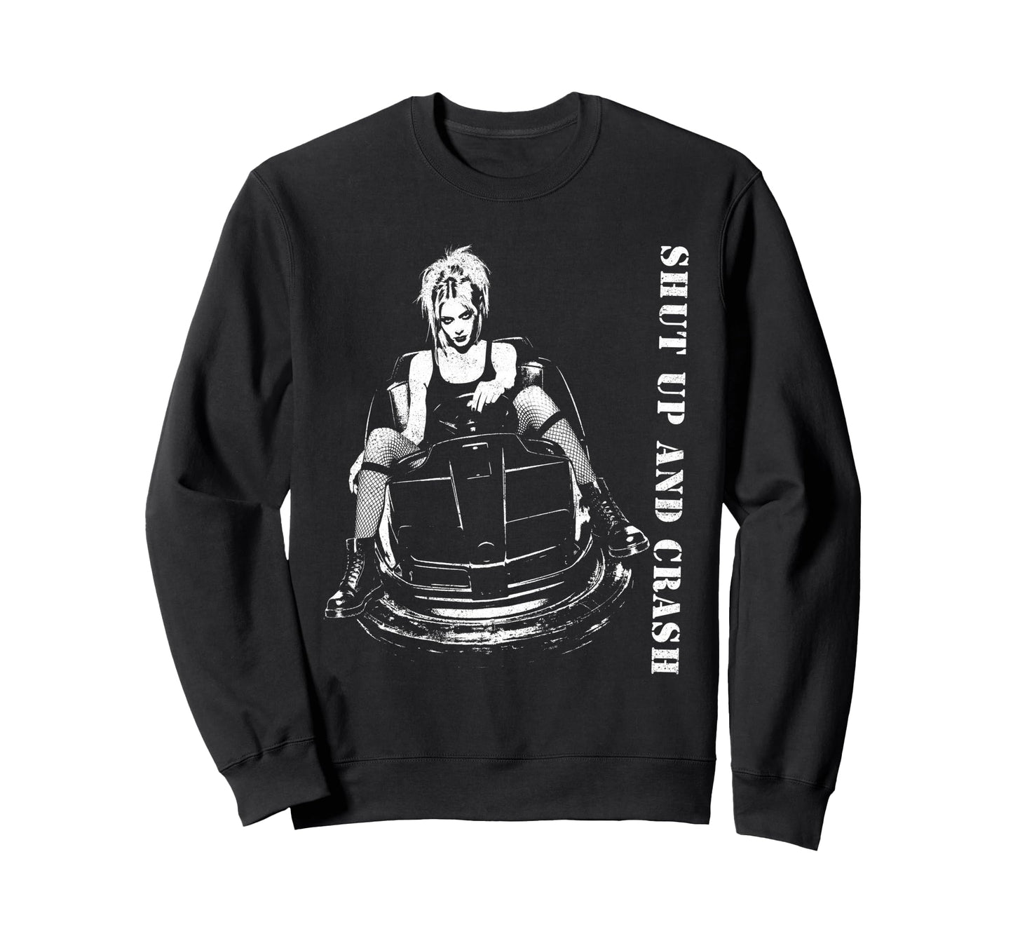 Punk Shut Up 90S Urban Grunge Sweatshirt - Graphic Print Men Women