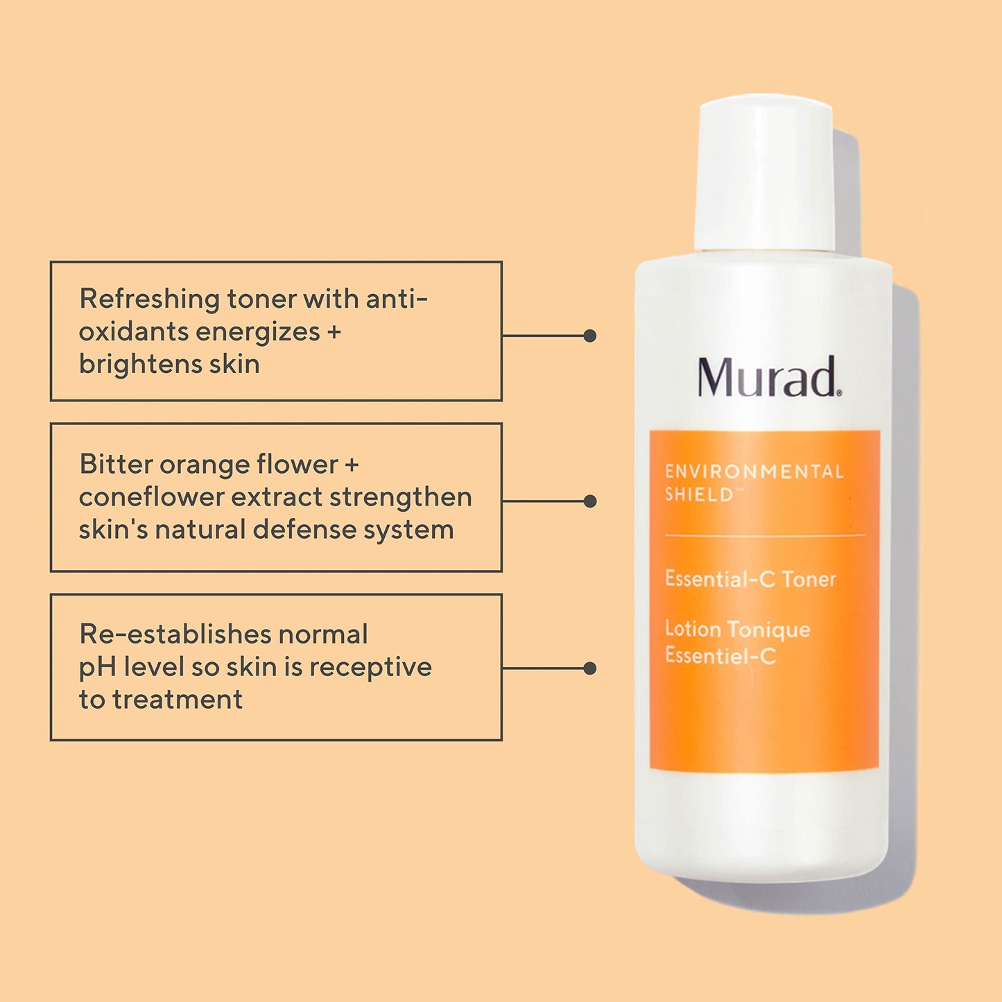 Murad Essential-C Toner - Facial Toner for All Skin Types, Minimizes Pores & Refreshes Skin, 180ml
