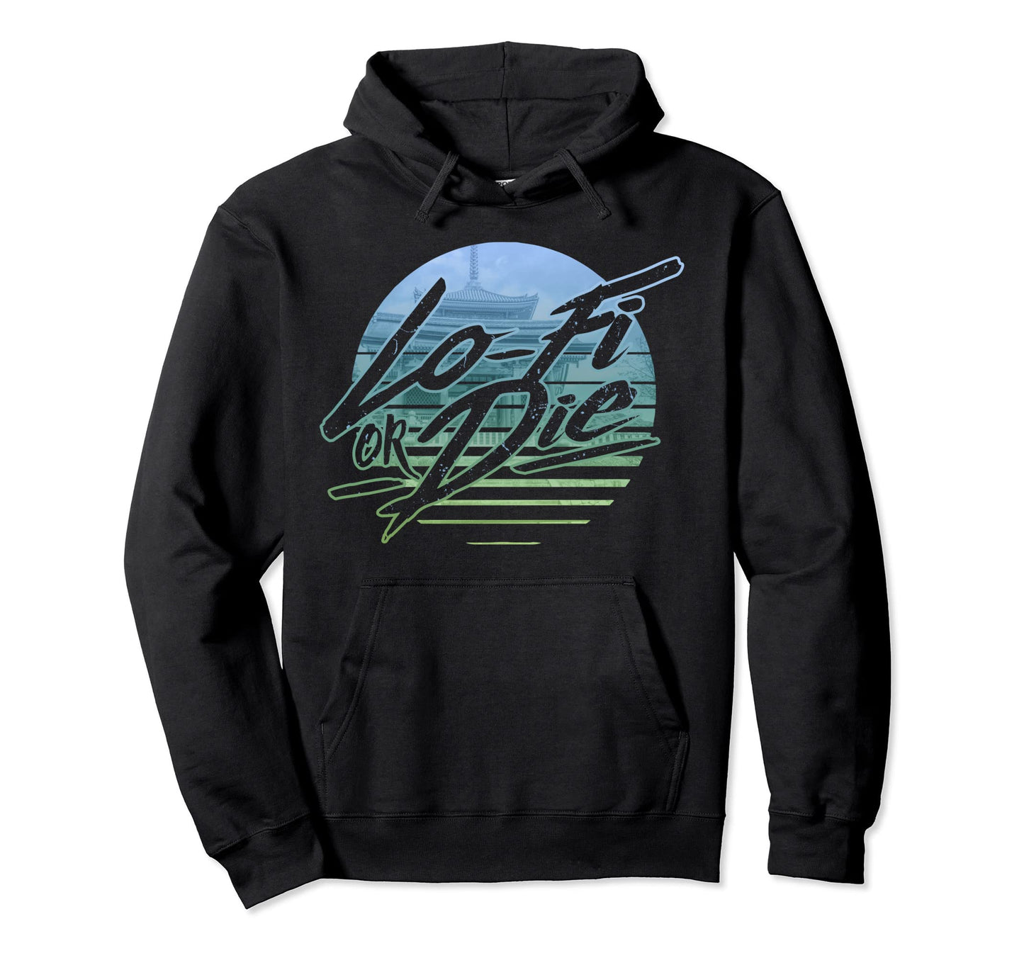 1980 Lo Fi Or Die Sunset Aesthetic Hoodie - Custom Art Print Unisex