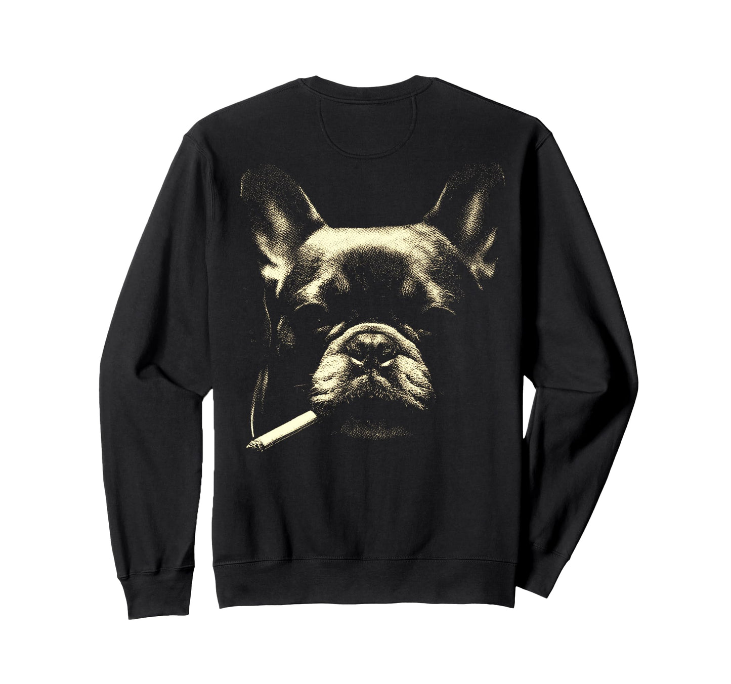 French Bulldog Smoking Sweatshirt - Casual Everyday Wear Men Women