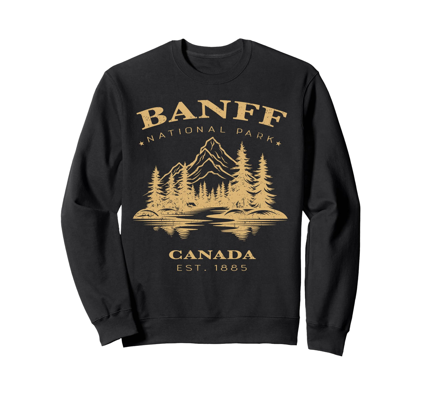 Banff National Park Canada Souvenir Sweatshirt - Minimalist Print Unisex