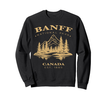 Banff National Park Canada Souvenir Sweatshirt - Minimalist Print Unisex