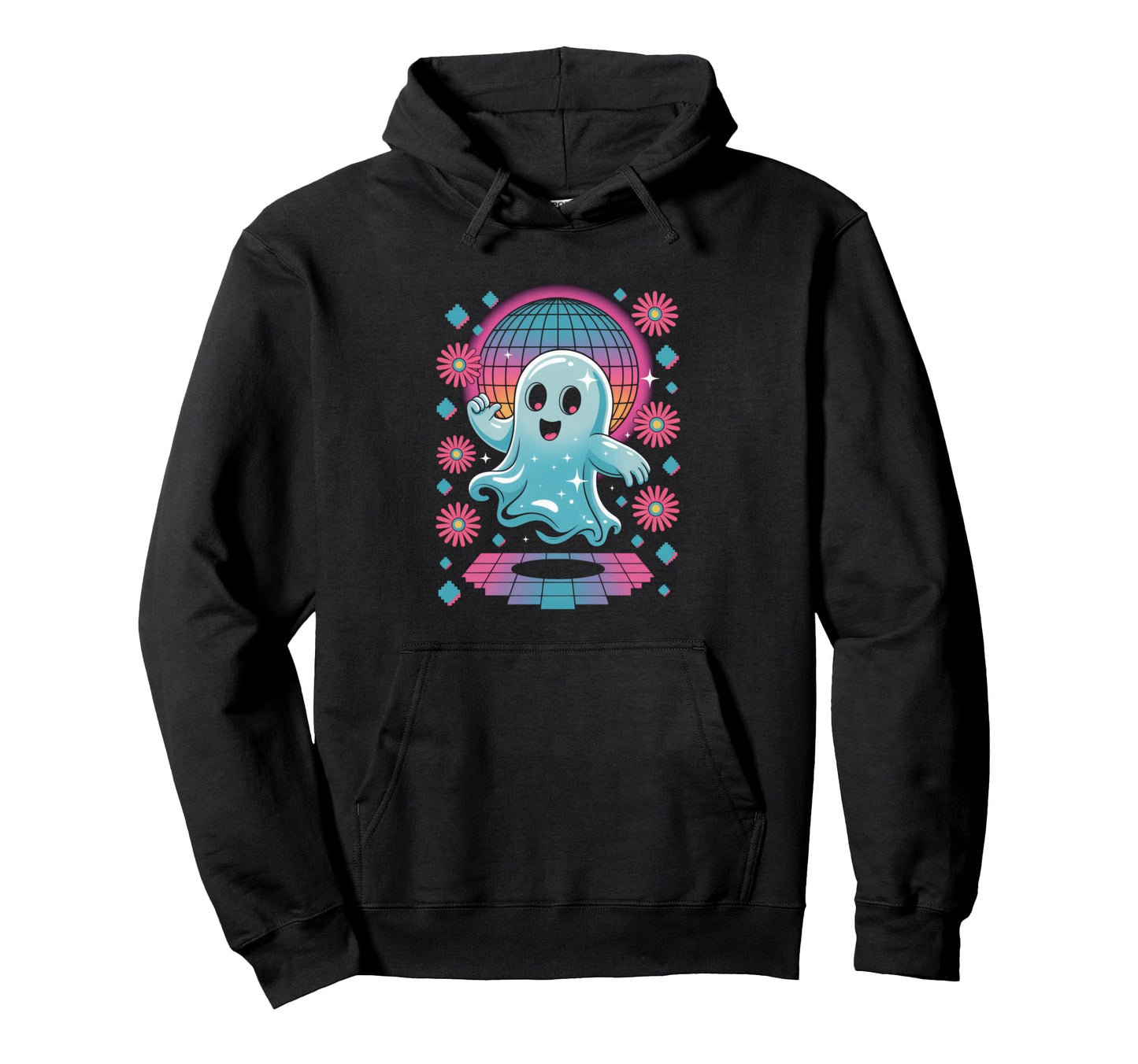 Ghost Disco Dance Vaporwave Aesthetic 80S Hoodie - Graphic Print Men Women
