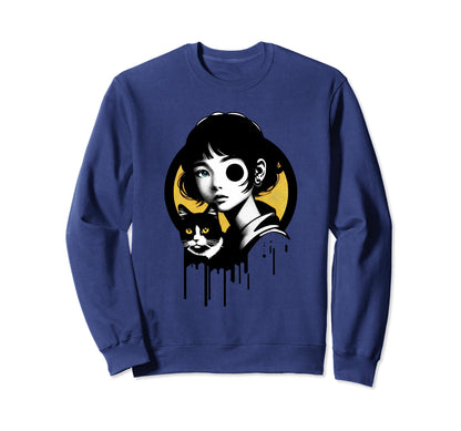 Funny And Cat Graffiti Grunge 90S Sweatshirt - Streetwear Style for Adults