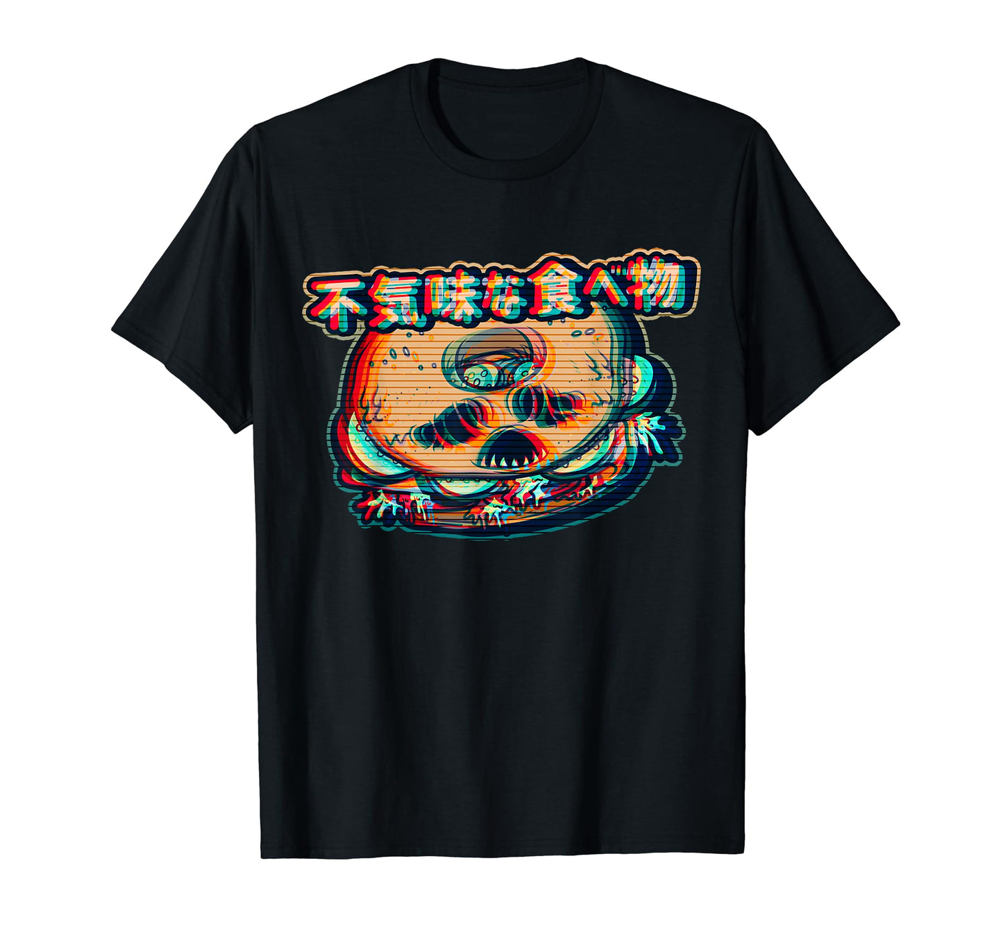 Creepy Food Bagel Snack Aesthetic T-Shirt - Aesthetic Graphic Men Women