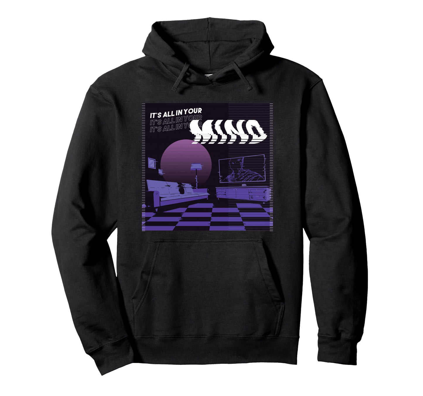 Its All Your Mind Vaporwave Aesthetic Hoodie - Minimalist Print Men Women