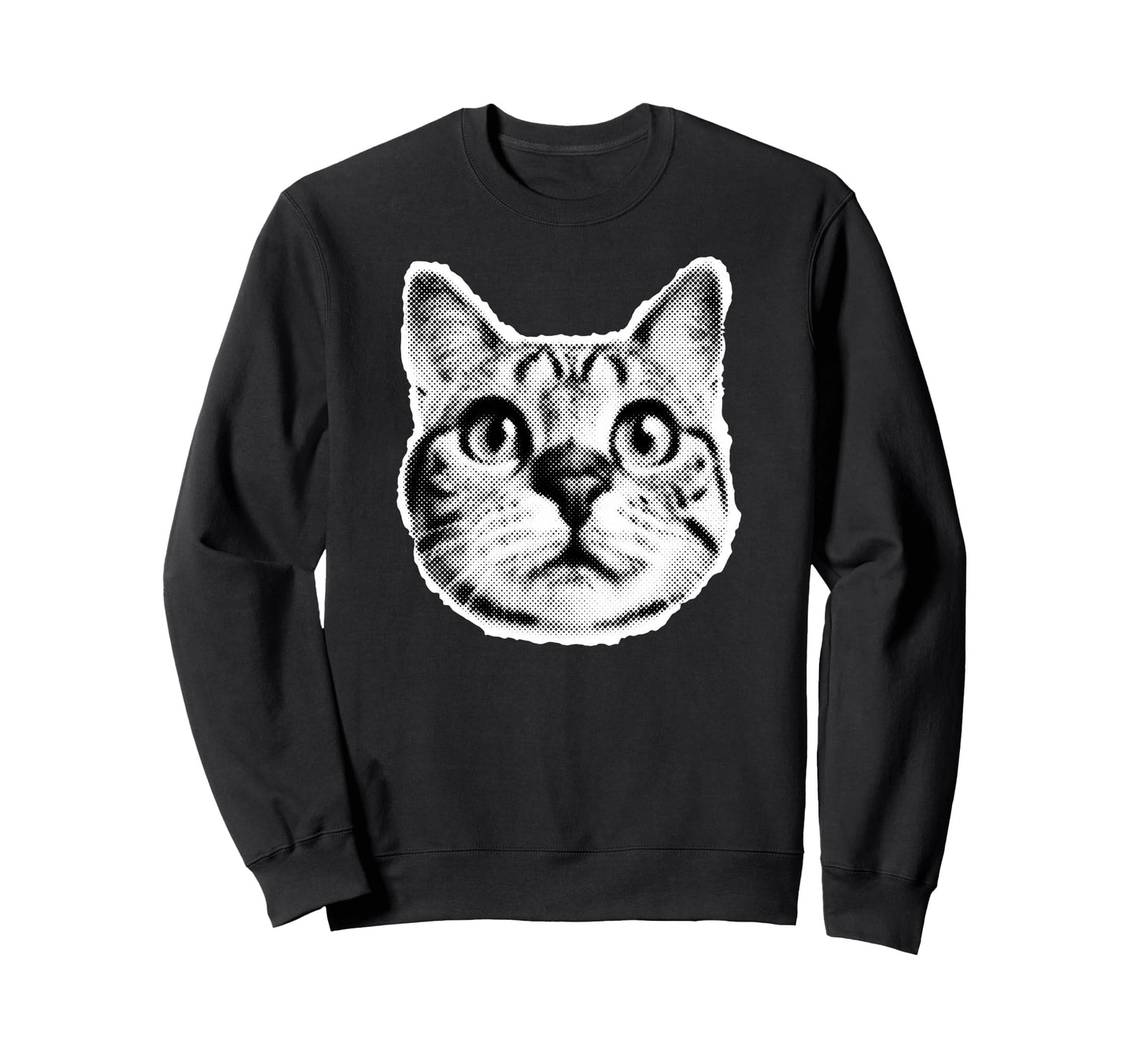 Grunge Emo 2000S Aesthetic Cat Sweatshirt - Novelty Apparel for Adults