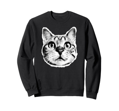 Grunge Emo 2000S Aesthetic Cat Sweatshirt - Novelty Apparel for Adults