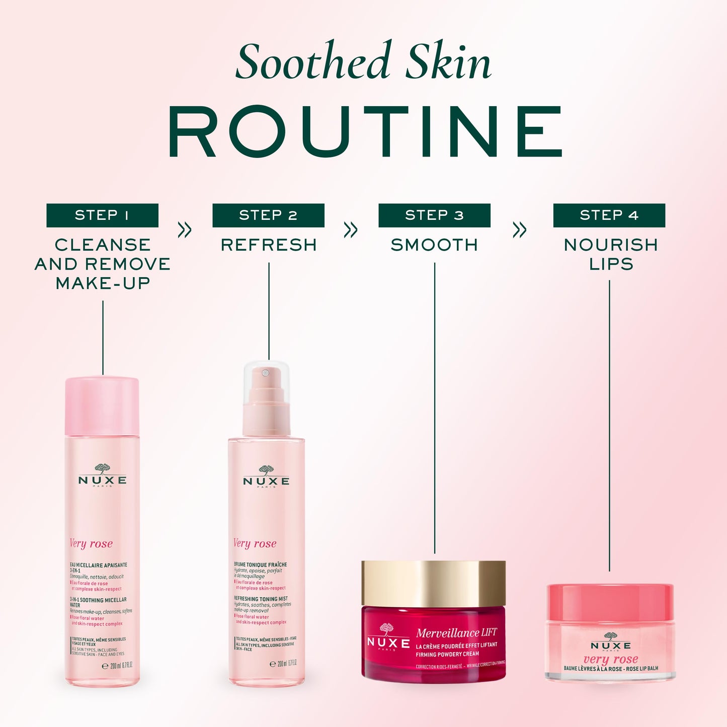 Nuxe Very Rose 3 In 1 Soothing Micellar Water - Gentle Makeup Removal & Skincare