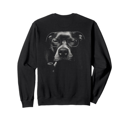 American Pitbull Glasses Pipe Sweatshirt - Aesthetic Graphic Men Women