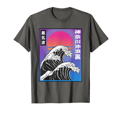 Kanagawa Wave Japanese Japan Art T-Shirt - Aesthetic Graphic for Adults
