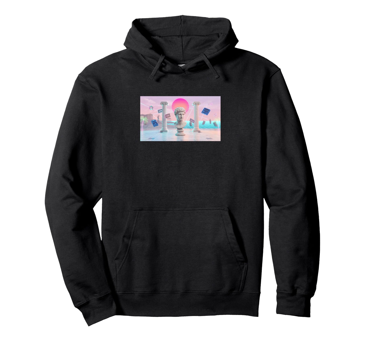 Vaporwave Aesthetic Trippy Vapor Wave Hoodie - Custom Art Print for Adults