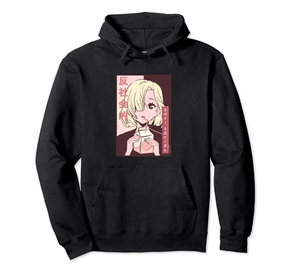 Antisocial Anime Strawberry Milk Hoodie - Aesthetic Graphic Men Women