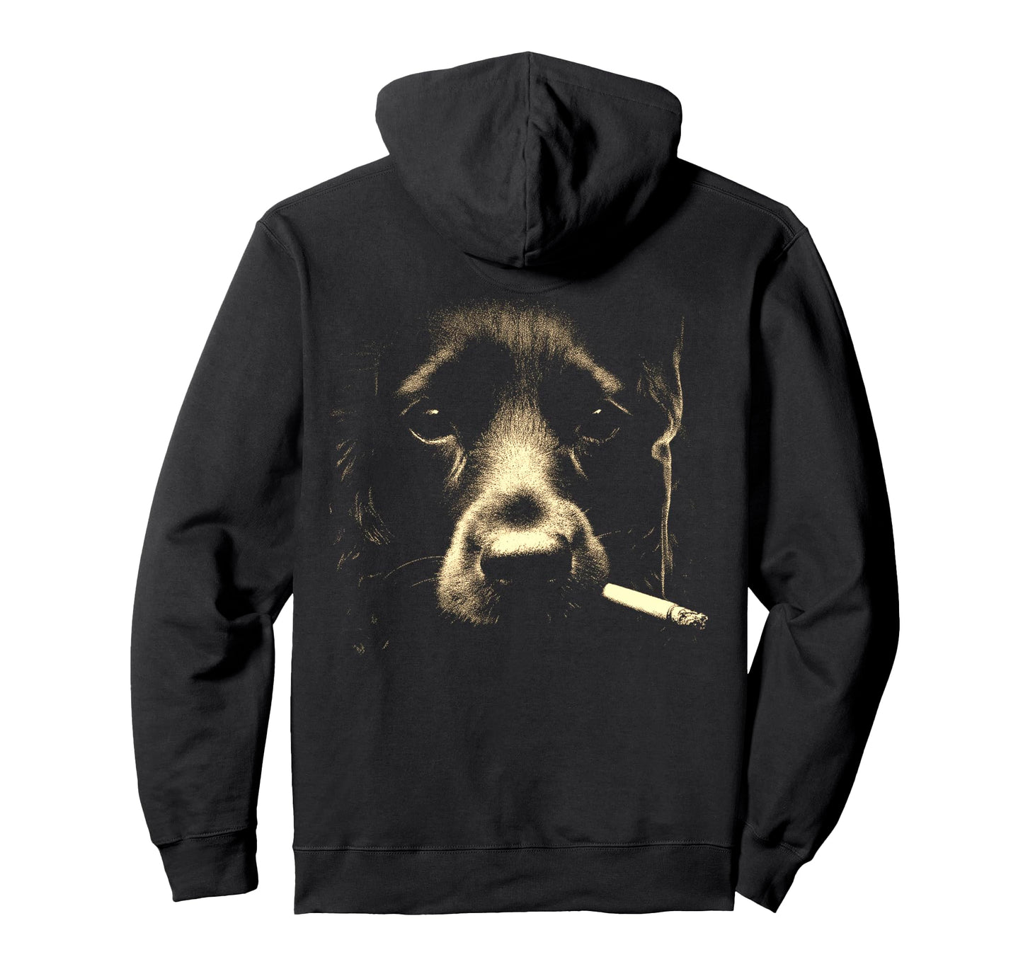 English Cocker Spaniel Smoking Hoodie - Trendy Graphic for Adults