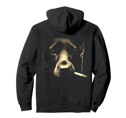 English Cocker Spaniel Smoking Hoodie - Trendy Graphic for Adults