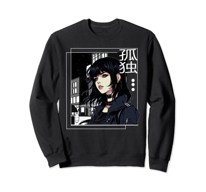 Emo Gothic 90S Anime Pop Art Sweatshirt - Casual Everyday Wear Men Women