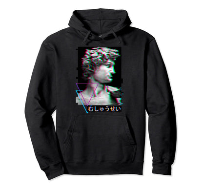 Vaporwave Aesthetic Japanese Letters Hoodie - Novelty Apparel for Adults