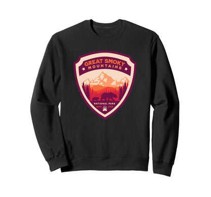 Color Great Smoky Mountains Bear Sweatshirt - Streetwear Style Men Women