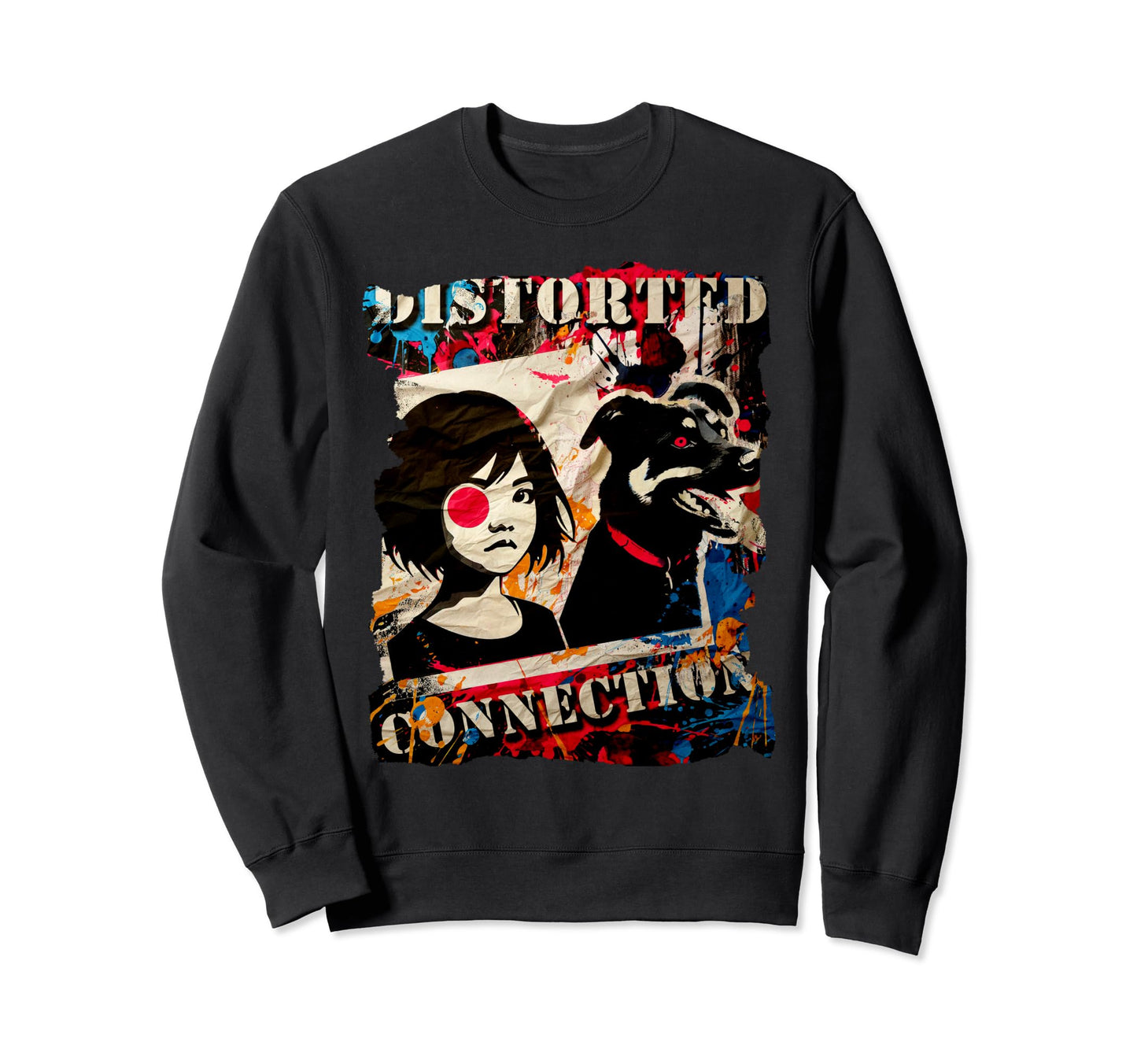 Funny And Dog Graffiti Grunge 90S Sweatshirt - Aesthetic Graphic Unisex