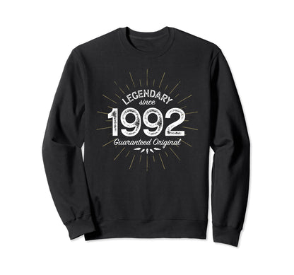 Legendary Since 1992 Birth Year Sweatshirt - Graphic Print for Adults