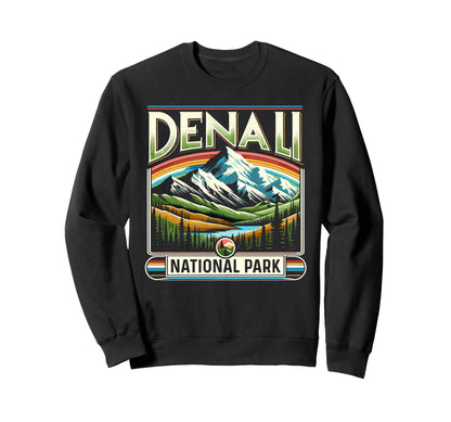 Denali National Park Scenic Sweatshirt - Fun Novelty Design Men Women