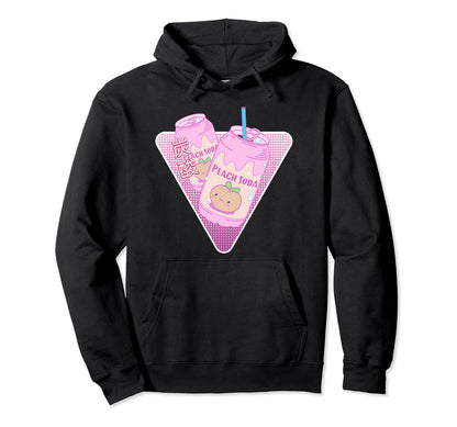 Kawaii Peach Soda Vaporwave Hoodie - Fun Novelty Design Men Women