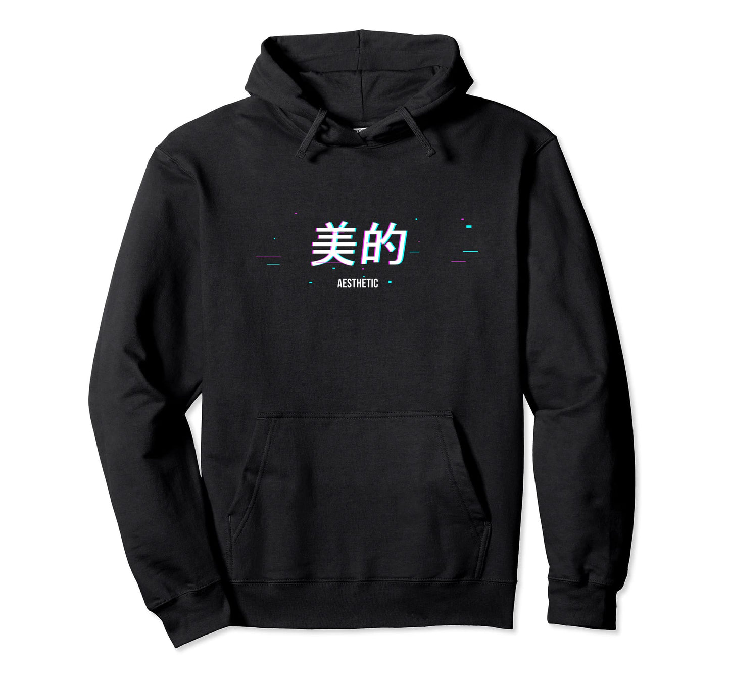 Japanese Aesthetic Vaporwave Glitch Hoodie - Fun Novelty Design Men Women