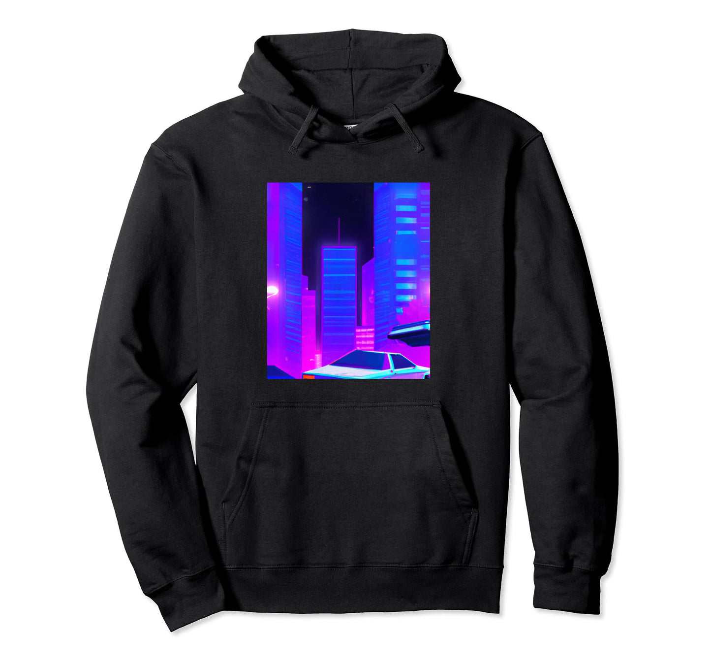Vaporwave Aesthetic Synthwave City Hoodie - Trendy Graphic Unisex