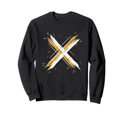 Paintbrush Cross 90S Nostalgia Funny Sweatshirt - Novelty Apparel Men Women