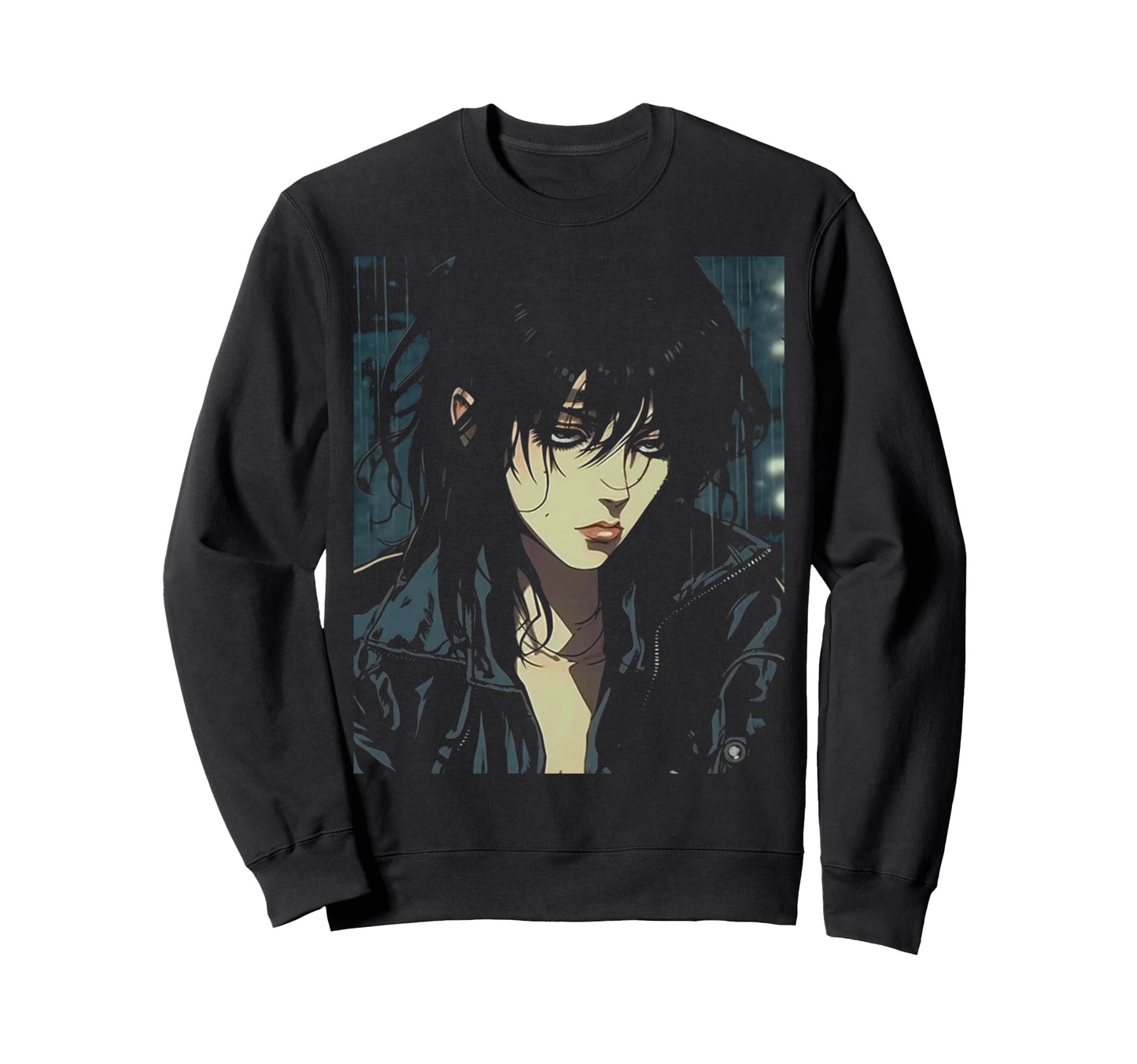 90S Sad Anime Aesthetic Goth Soft Sweatshirt - Trendy Graphic Men Women