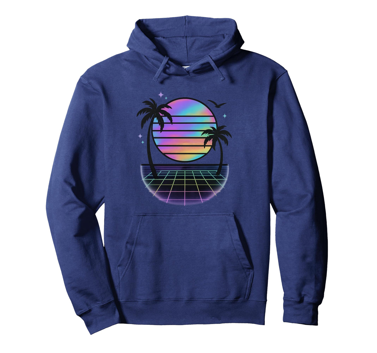 Sunset Vaporwave Aesthetic Palm Trees Hoodie - Fun Novelty Design Unisex