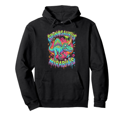 Spinosaurus Mirabilis Grunge Graffiti Hoodie - Graphic Print for Adults