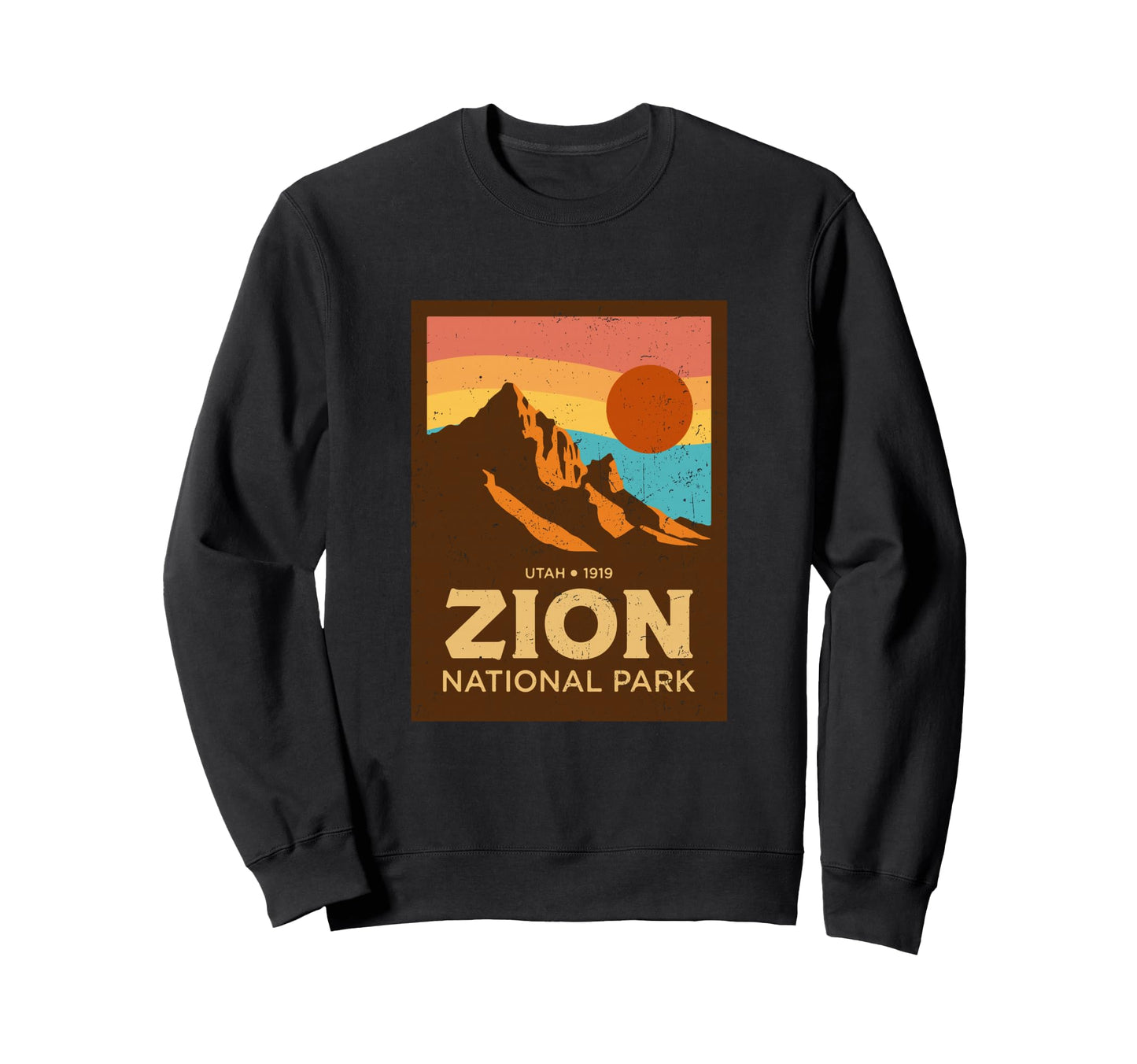 1980S Zion National Park Mountain Sweatshirt - Trendy Graphic Men Women