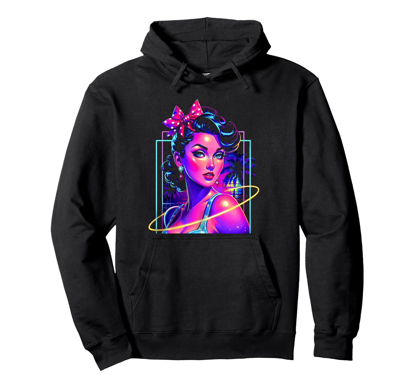 Hot Pinup Pop Art 50S Punk Vaporwave Hoodie - Novelty Apparel Unisex