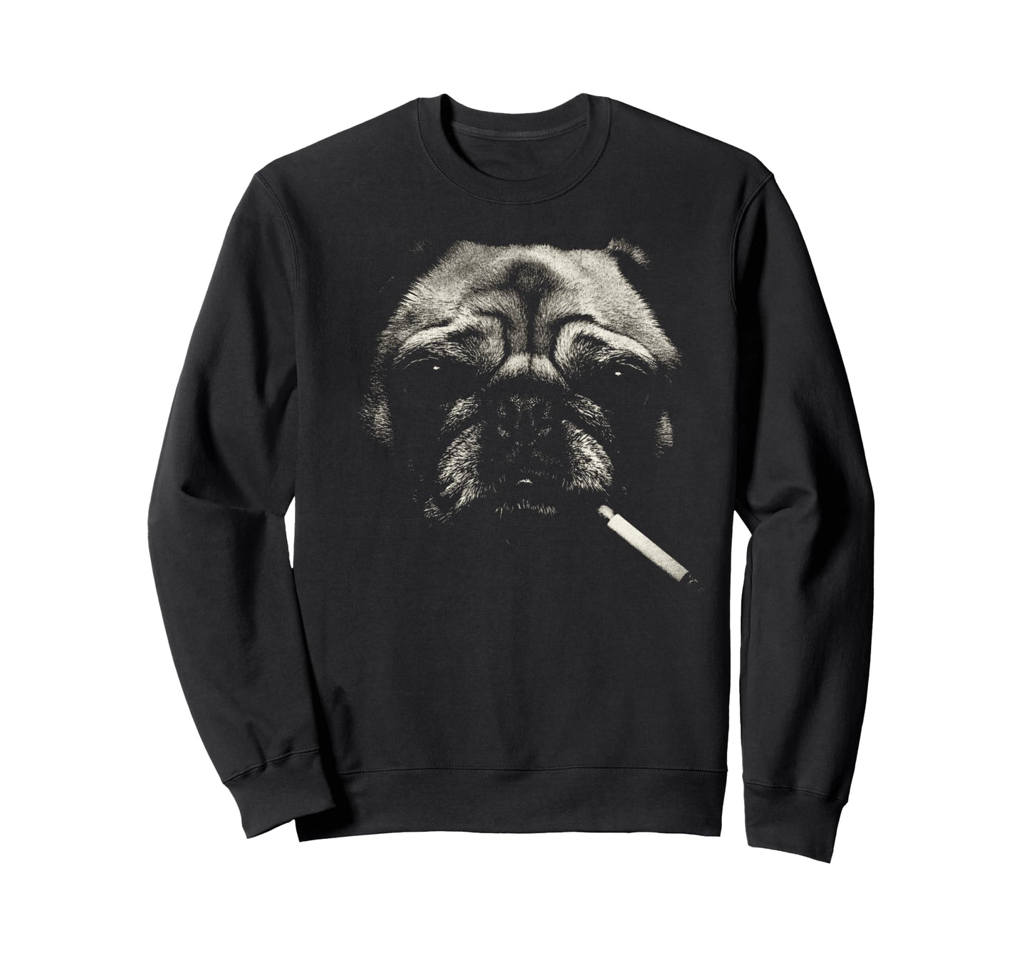 Smoking Dog Cigarette Meme 90S Grunge Sweatshirt - Novelty Apparel Unisex