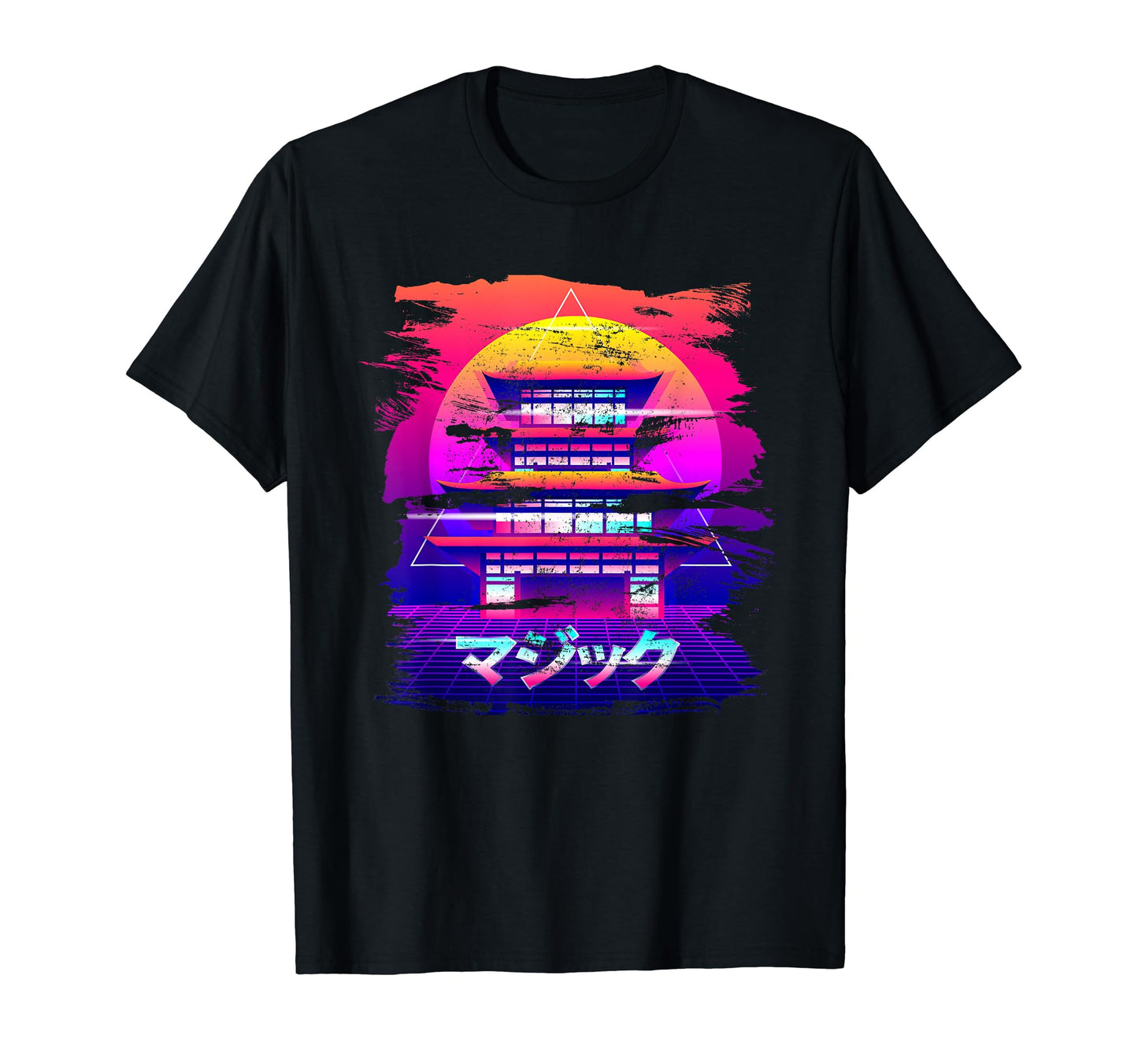 Japanese Magic Shrine Vaporwave Aesthetic T-Shirt - Graphic Print Unisex