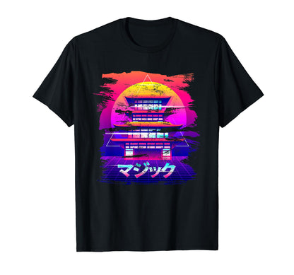 Japanese Magic Shrine Vaporwave Aesthetic T-Shirt - Graphic Print Unisex