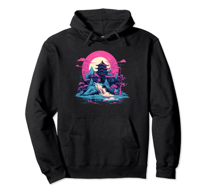 Aesthetic Vaporwave Japanese Hoodie - Fun Novelty Design Men Women