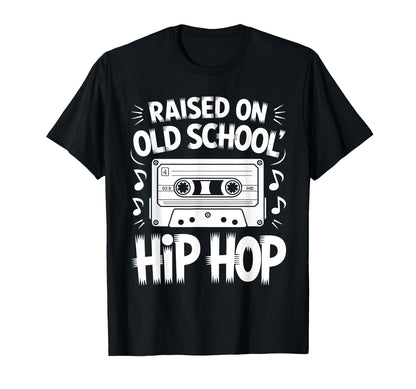 Raised Old School Hip Hop Cassette T-Shirt - Minimalist Print Men Women