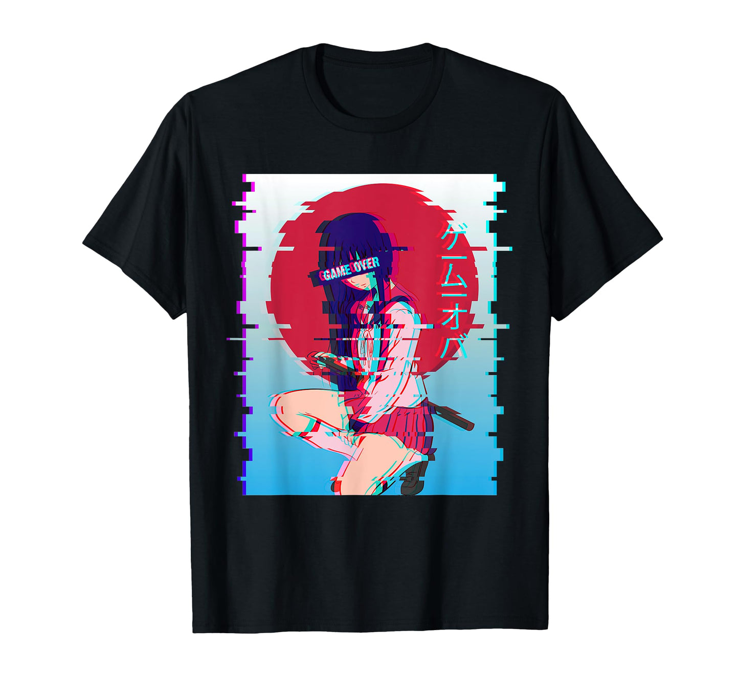 Japanese Anime School Game Over T-Shirt - Streetwear Style Unisex