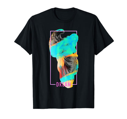 Dream Angel Statue Vaporwave Aesthetic T-Shirt - Streetwear Style Unisex