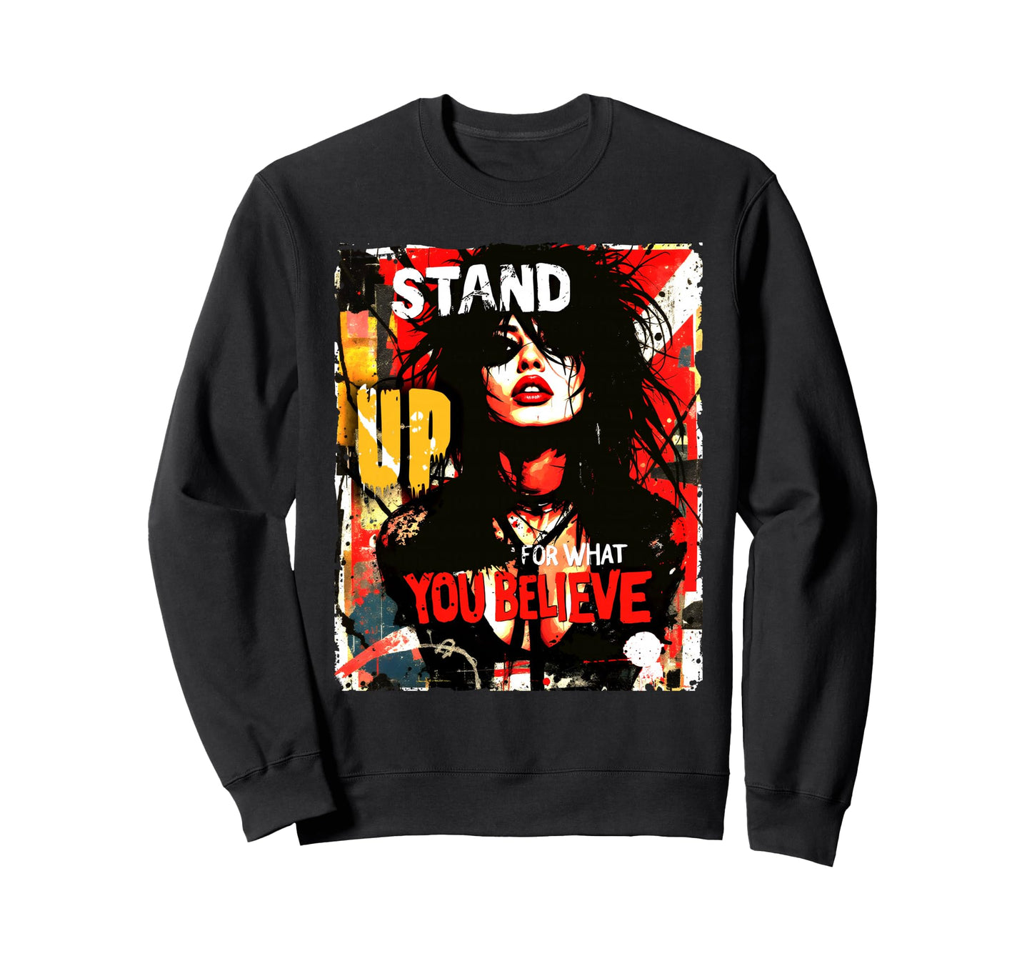 Punk Graffiti 90S Grunge Art Sweatshirt - Trendy Graphic for Adults