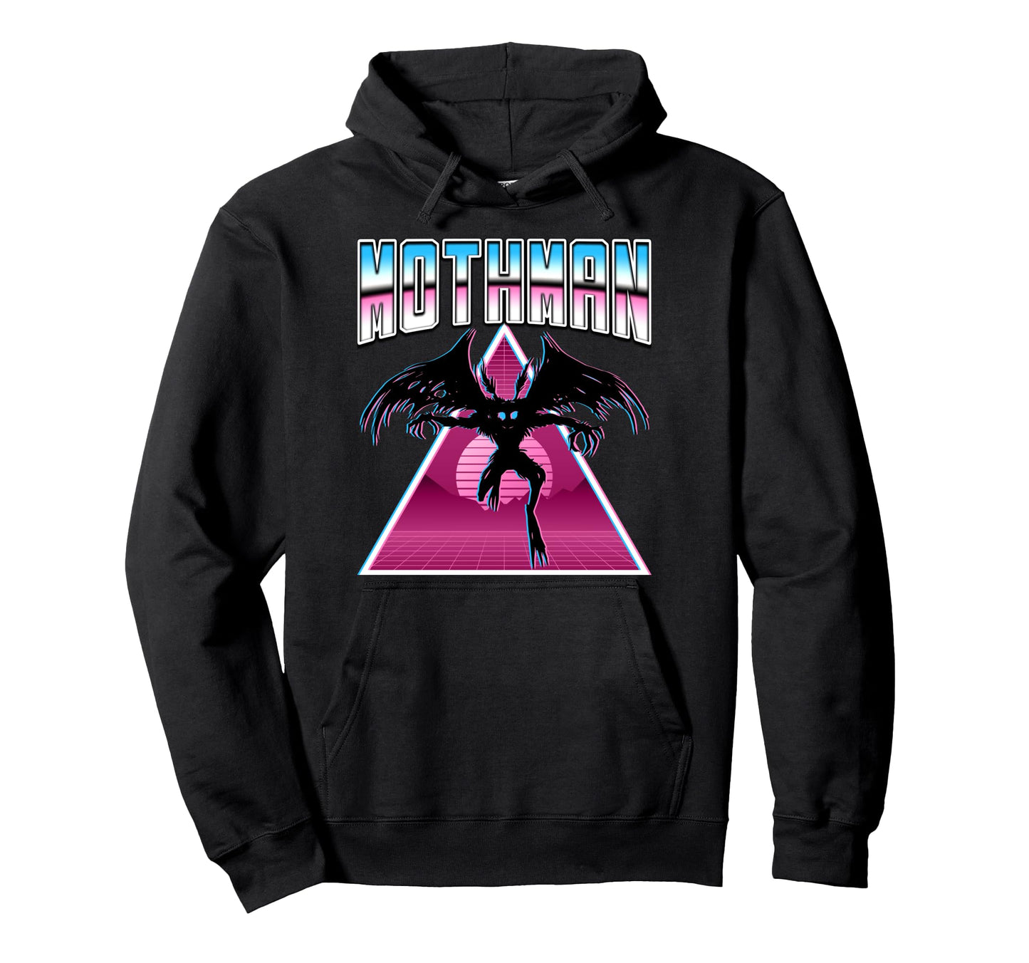 Vaporwave Aesthetic Mothman Hoodie - Unique Graphic Men Women