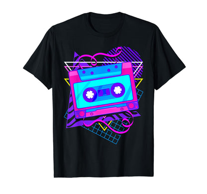 Synthwave Cassette Tape Vaporwave T-Shirt - Trendy Graphic for Adults