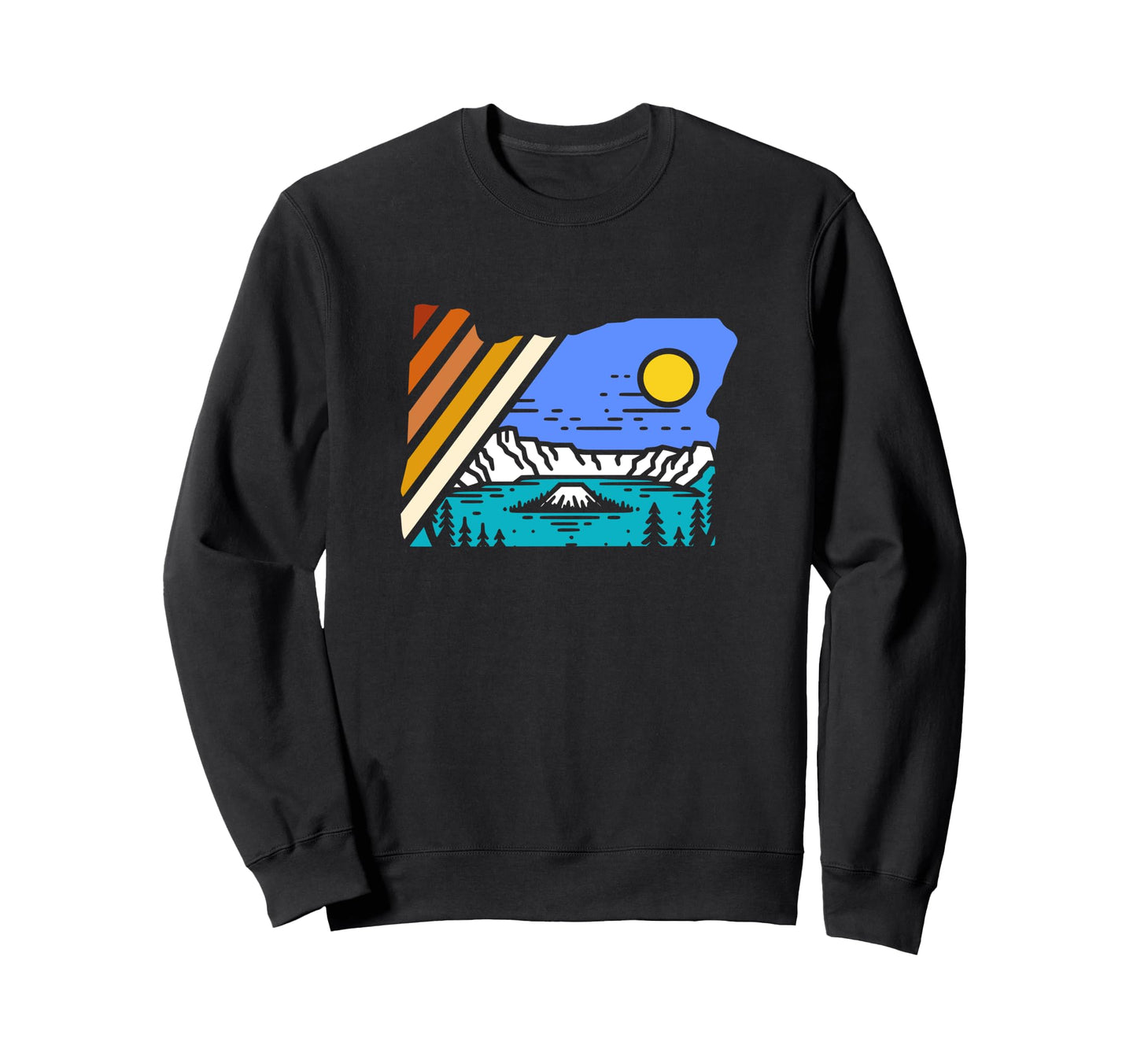 Oregon Crater Lake National Park Sweatshirt - Fun Novelty Design Unisex